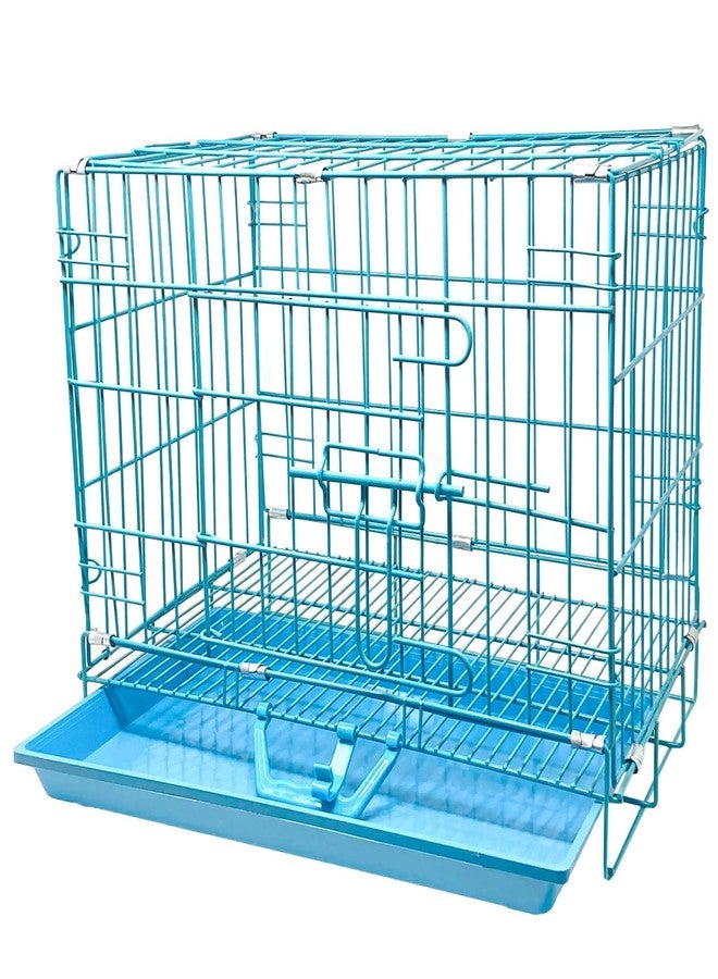 KittuPet Cage/Crate/Kennel with Removable Tray for Dogs/Cats,/Rabbit (18 inch cage, Sky Blue) - Image 1